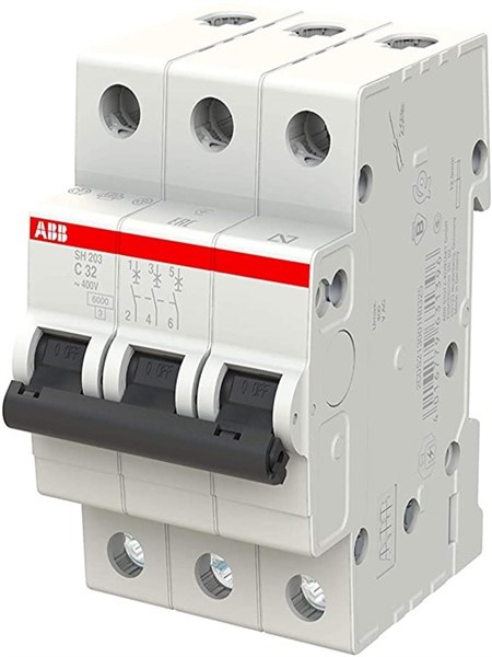 mcb 3 phase 32 ampere abb