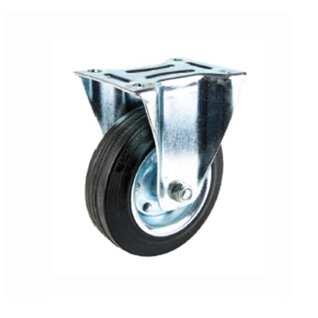 Caster Wheel Rubber Fixed Swivel with Brake<