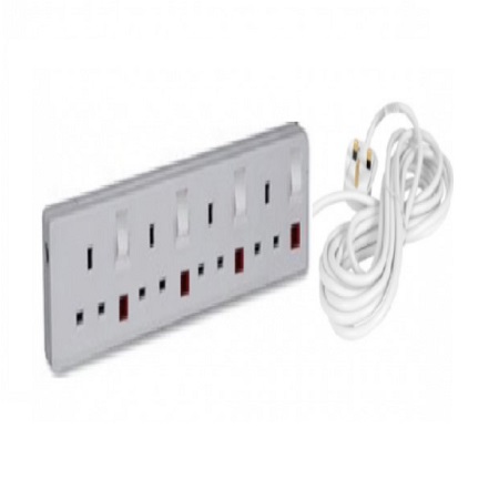 Extensions Socket 3mtr Wire with Switch - 4 Gang