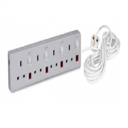 Extensions Socket 5mtr Wire with Switch - 4 Gang