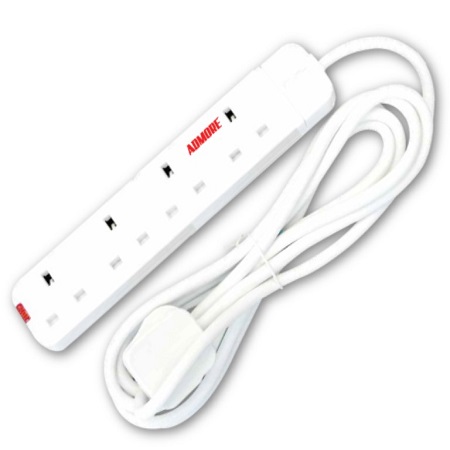 Extensions Socket with Switch & Neon - 4 Gang