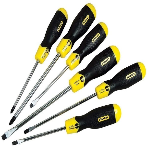 STANLEY 0-65-007 6 Pieces Slotted Screwdriver Set<