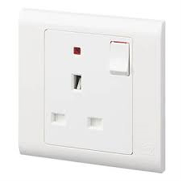 Switch Socket Outlet with Neon 13A 1G<