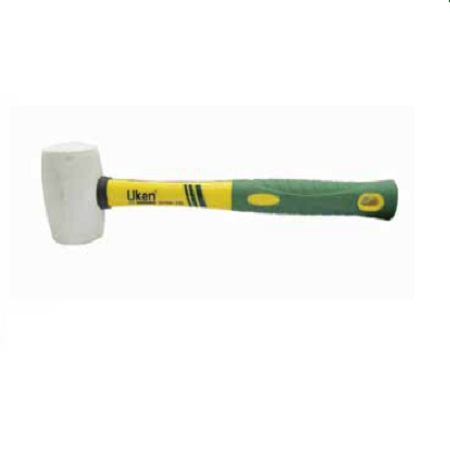 24 Oz. White Rubber Hammer - Fiber Handle<