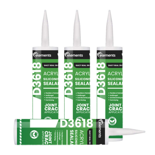 ELEMENTS D3618 Acrylic Sealant - Siliconized Duct Seal 36-18