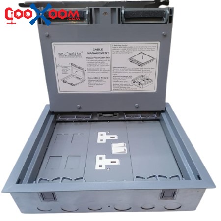 Floor Box 3 Compartment Raised  Snowlite 250x250x80mm<