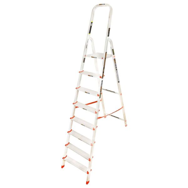 Eurostar 108 Aluminum 7-Step + Platform Ladder (Silver)<