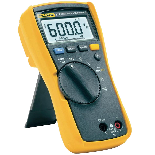 FLUKE 114 True RMS Electrical Multimeter W- Autovolt 600 v<