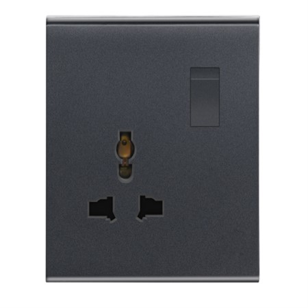 Universal Socket with Switch 16A DB119-Black