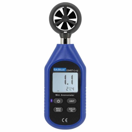 GAZELLE G9407-LOG MINI ANEMOMETER WITH BLUTOOTH, 0-30M/S<