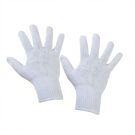 Gloves White with PVC Dot<
