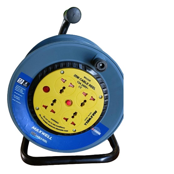 EXTENSION CABLE REEL WITH 4 UNIVERSAL SOCKETS<
