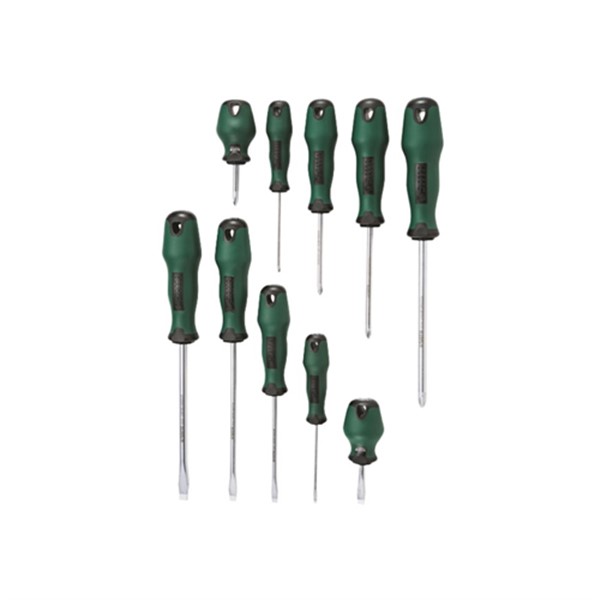 Cushion Grip Combination Screwdriver Set-10 Pcs<